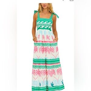 Beach riot cami cover up maxi dress tropical  size medium